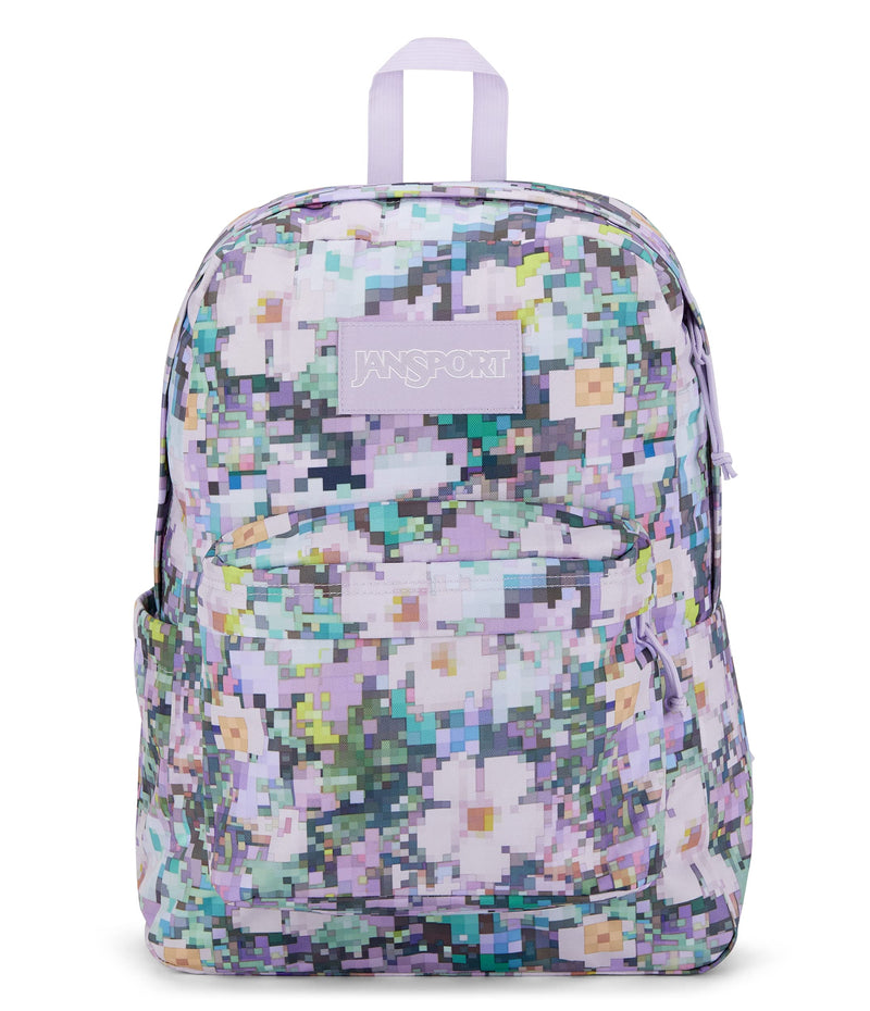 JanSport SuperBreak Plus Backpack with Padded 15-inch Laptop Sleeve and Integrated Bottle Pocket - Spacious and Durable Daypack for Work and Travel, Daydream Contrast Purple/Blue/Purple/Mul
