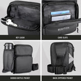 Kenneth Cole REACTION Ryder Coated Polyester Tech Crossbody Bag, Black