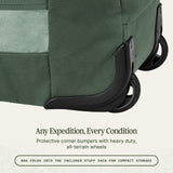 Eagle Creek Cargo Hauler Wheeled Duffel - Durable Duffel Bag for Travel - Easy Access Compartment - Deployable Backpack Straps - Lockable Zipper Opening - Duck Green - 130L