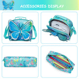 Meetbelify Backpacks for Girls School Bag Cute Girls Backpacks Ages 8-10 with Lunch Box Kids Bookbag Set Travel Backpack for Elementary Students Backpack to School Supplies