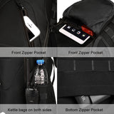 ArcEnCiel 15L Motorcycle Backpack Tactical Bag Rucksacks for Outdoor Camping Trekking with Patch(Black)