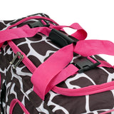 Rockland unisex-adult Rolling Duffel Bag, Pink Giraffe, 22-Inch