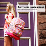 J World Sunrise Kids Rolling Backpack for Girls Boys. Roller Bookbag With Wheels For School, Cubes