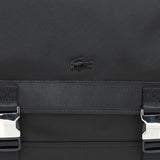 Lacoste Kome Shoulder Messenger Bag with iPad Pocket for Men, Noir, Noir, Western