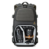 Lowepro LP37014-PWW, Flipside Trek BP 250 AW Backpack for Camera with ActiveZone Suspension System, Tablet Compartment, Grey/Dark Green