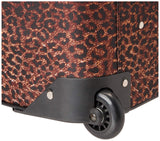 Rockland Vara Softside 3-Piece Upright Luggage Set, Pink Leopard, 3-Piece Set (20 inch/28 inch/22 inch duffel)