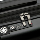 Jeep JH002B Hardside Expandable Luggage with Spinner Wheels, Black, Carry-On 19 Inch