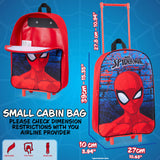 Marvel Spiderman Kids Suitcase, Foldable Trolley Bag 15.35”x 10.63” x 3.94”