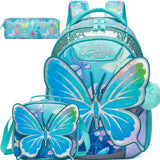 Meetbelify Backpacks for Girls School Bag Cute Girls Backpacks Ages 8-10 with Lunch Box Kids Bookbag Set Travel Backpack for Elementary Students Backpack to School Supplies
