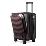 LEVEL8 Grace Large Carry on Luggage, 20 Inch Expandable Hardside Suitcases with wheels, Abs+Pc Harshell Spinner Luggages with Tsa Lock, Red