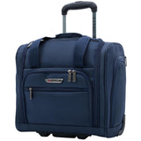 TPRC 15" Smart Underseat Carry-On Luggage with USB Charging Port, Navy Blue