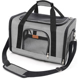 ROYPET Cat Carrier,Portable Pet Carrier Bag for Cats and Small Dogs,Foldable Soft-Sided and Scratch-Proof mesh Cat Bag Pet Carriers,Airline Approved Pet Carrier,Pet Travel Carrier Up to 15 Lbs,Grey