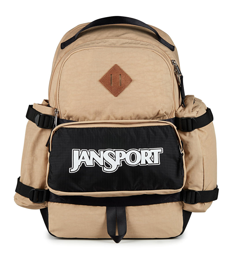 JanSport Seattle Pack – Durable Backpack with Main Compartment, Dual Water Bottle Pockets, Lined Laptop Sleeve, Travertine