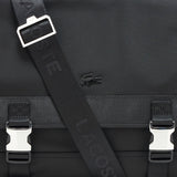 Lacoste Kome Shoulder Messenger Bag with iPad Pocket for Men, Noir, Noir, Western