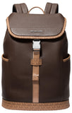 Michael Kors Men's Hudson Slim Flap Backpack, Brown Multi, One Size