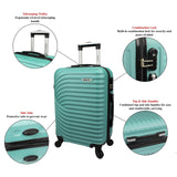 Dejuno Craft Hardside 24-Inch Lightweight Spinner Luggage - Teal