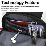 Boavan Laptop Backpack for men, 17.3 inch Laptop Bag with USB Port, Waterproof Travel Work Backpack Purse, Anti-Theft Teacher Nurse Doctor Casual Bookbags Office Business backpack，White