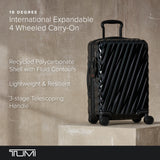 TUMI - 19 Degree International Expandable 4 Wheeled Carry-On - Hard Shell Suitcase - 21.8" X 14.0" X 9.0" - Black