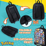 Pokemon Kids Foldable Trolley Suitcase 15”, 10.5 Litres 2 Wheels Black (S/15inch -10.5L, Black Aop)