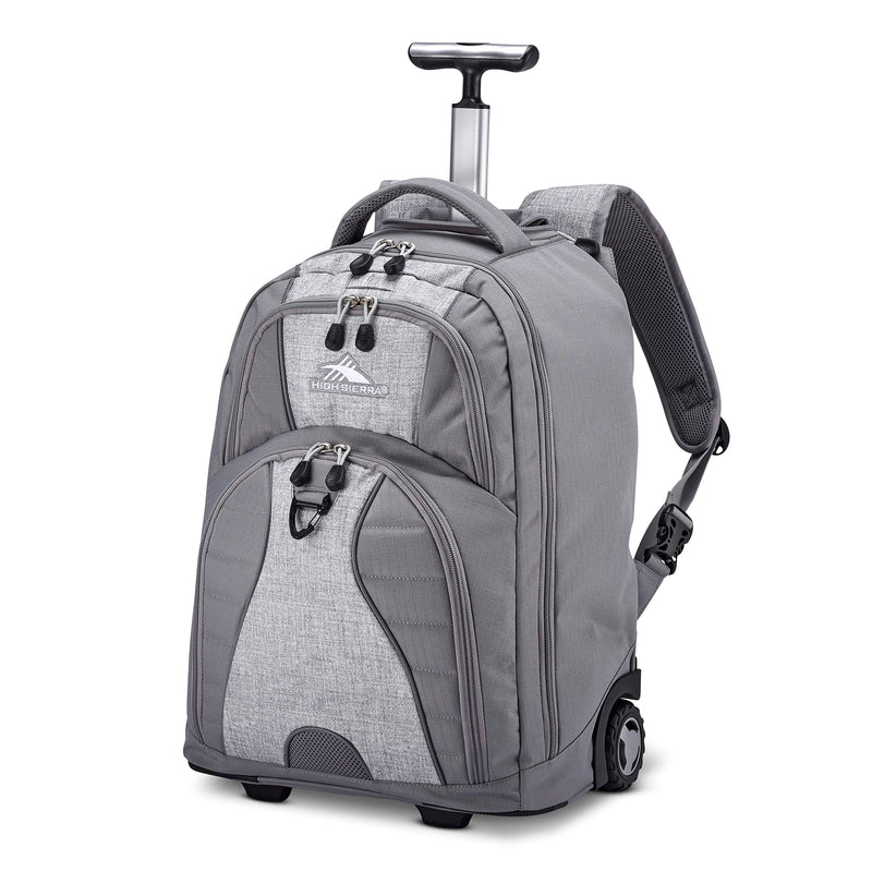 High Sierra Freewheel Wheeled Laptop Backpack, Silver Heather, 20.5 x 13.5 x 8-Inch