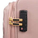 It Luggage Glimmering 3 Piece Softside 8 Wheel Expandable Spinner Luggage Set, Mink Gold