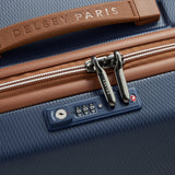 DELSEY PARIS Chatelet Air 2.0 Hardside Luggage Trunk with Spinner Wheels, Navy Blue, Checked-26 Inch
