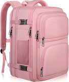 YGSNTG Travel Backpack for Women, 52L Carry On Backpack, Extra Large Expandable Travel Bag, 18.4 Inch TSA Flight Approved Luggage Personal Item Size with USB, Teacher Business Daypack, Pink