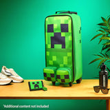Minecraft Kids Foldable Trolley Bag 25”, 17L Luggage with Wheels, Creeper - Gamer Travel Essentials, Gifts for Kids
