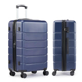 Simple Deluxe 20 Inch Expandable Hardside Carry On with Spinner Wheels & TSA Lock, ABS Hard Shell Lightweight Rolling Luggage Suitcase, Blue