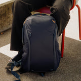 Peak Design Everyday Backpack Zip 20L, Midnight, 270-Degree Zip, Dual Side Pockets, FlexFold Dividers, Fits 15" Laptop, For Camera Carry, Daily Commutes or Travel, Versatile Backpack for Men and Women