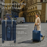 Briggs & Riley Essential 22" Carry On Expandable Spinner - Luggage for Travel, Suitcases with Wheels, Softside Rolling Bag for Men & Women, Self-Repairing Zipper - Baseline Collection, Navy