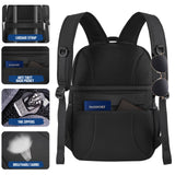 MOZETO Lunch Backpack for Men, Tactical Inspired Double Deck Cooler Backpack Insulated Leakproof RFID Lunchbox for Work