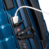 Samsonite Proxis Hardside Expandable Luggage with Spinners, Global Carry-On Spinner, PETROL BLUE