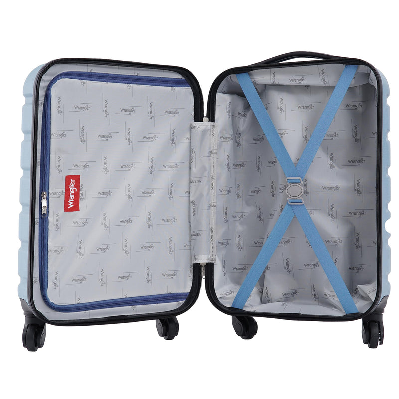 Wrangler Hardside Spinner Luggage, Blue Heaven, Carry-On 20-Inch