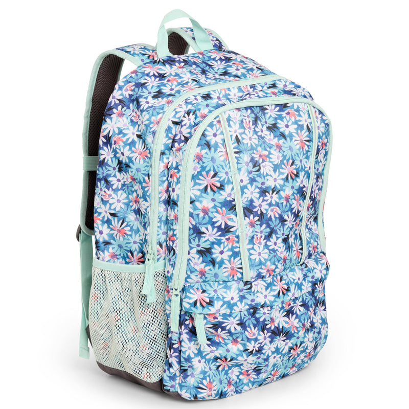 Lands' End Unisex Kids Large ClassMate Lightweight Durable Elementary School Backpack, Peacock