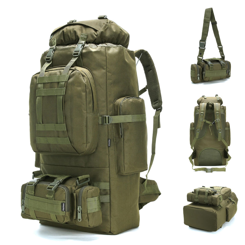 King'sGuard 100L Camping Hiking Backpack Molle Rucksack Military Camping Backpacking Daypack