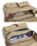GOOTIUM Canvas Messenger Bag - Vintage Crossbody Shoulder Bag Military Satchel, Khaki