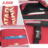Atari Retro Expandable Messenger Bag, Retro Shoulder Satchel Bag with Japanese Logo, Cross Body, Large Capacity for College Work