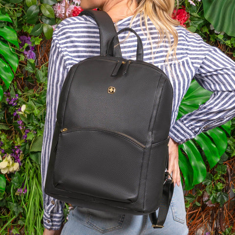 SwissGear Serenity Luxe Women's Laptop Backpack, Laptop Bag Fits Most 13-Inch Laptops, Taupe, 16 Inches