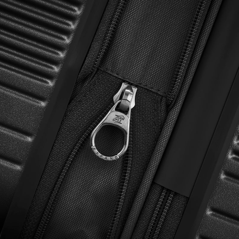 American Tourister Colorlite II 2 Piece Hard Side Expandable Luggage Set with Spinner Wheels, Black