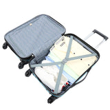 Travelers Club Chicago Hardside Expandable Spinner Luggage, Teal, 5 Piece Set