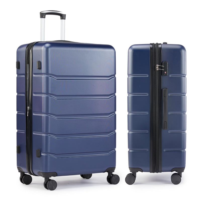 Simple Deluxe 24 Inch Expandable Hardside Carry On with Spinner Wheels & TSA Lock, ABS Hard Shell Lightweight Rolling Luggage Suitcase, Blue