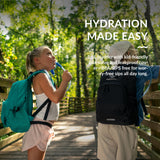 Water Buffalo Mini Sherpa Kids Hiking Backpack & Hydration Backpack, with 1.5L Bladder, Adjustable Fit, Reflective Trim