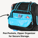 Olympia U.S.A. Deluxe Lightweight Rolling Overnighter Case Overnight Laptop Bag Weekender Travel Carry-On Suitcase Luggage with Wheels and Adjustable Push-Down Handle