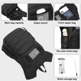 wotony Hydration Backpack with Water Bladder for Hiking Tactical Hydration Pack for Men Women Molle Water Backpack for Hiking (White, 2L-Bladder)