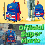 Super Mario Backpack for Kids Lightweight School Bag with Compartments Book Bag Daypack for PE Sports Gamer School Supplies Gifts for Kids