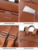 BOSTANTEN Genuine Leather Laptop Backpack Purse for Women Backpack Travel Bag Brown