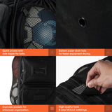 Fitdom Heavy Duty XL Soccer Mesh Equipment Ball Bag w/Adjustable Backpack Shoulder Strap Design for Coach. 2 Different Size Front Pockets for Sporting Accessories. Best for All Outdoor & Water Gears