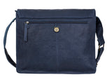 Christmas Gift | ANTONIO VALERIA Albert Blue Oily Wash Leather Messenger Bag for Men
