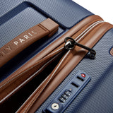 DELSEY PARIS Chatelet Air 2.0 Hardside Luggage Trunk with Spinner Wheels, Navy Blue, Checked-26 Inch